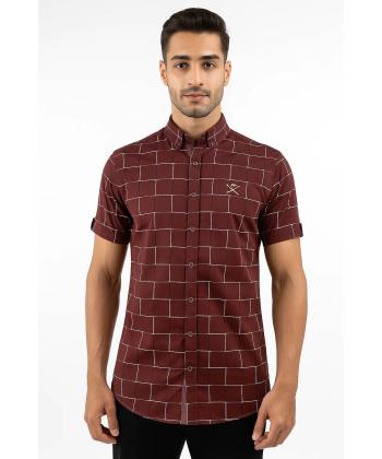 پیراهن آستین کوتاه مردانه برند پی لس کد am140417