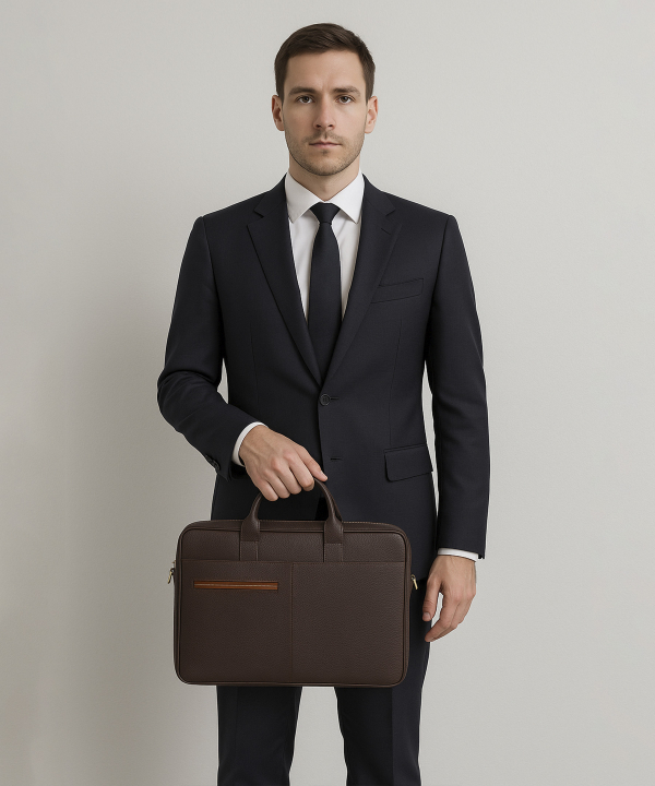 کیف اداری چرم طبیعی نوین چرم Novin Leather مدل آلبرو