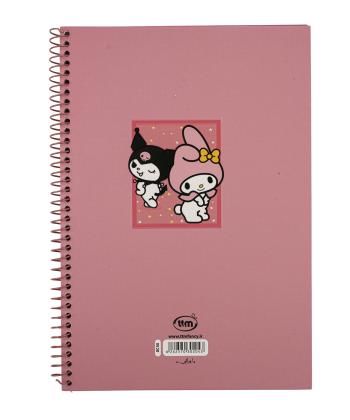 دفتر مشق سیمی 50 برگ کلیپس مدل کرومی کاغذ طرح دار