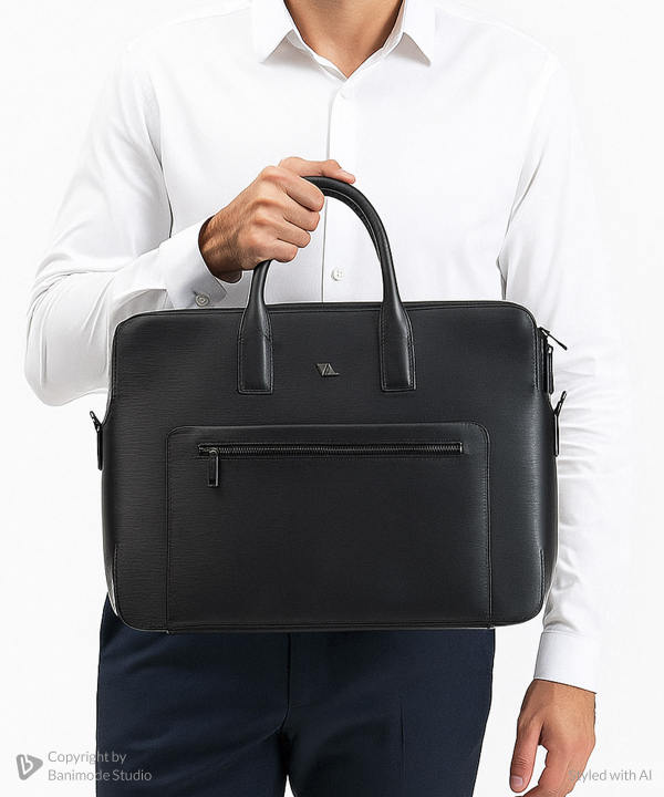 کیف اداری مردانه چرم طبیعی چرم مشهد مدل A5606