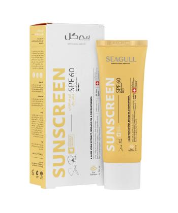 کرم ضد آفتاب فاقد رنگ SPF60 سی گل Seagull مدل Sun Pro حجم 50 میلی لیتر