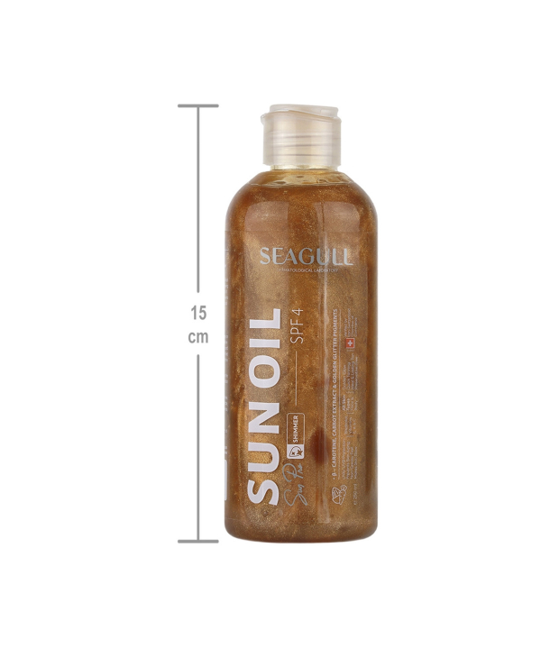 روغن برنزه کننده و ویتامینه SPF 4 سی گل Seagull حجم 250 میلی لیتر