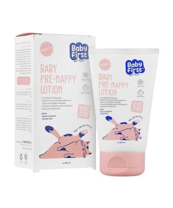 لوسیون محافظ پای کودک بیبی فرست Baby First حجم 125 میلی لیتر