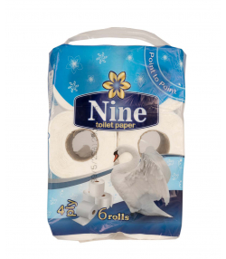 دستمال توالت ناین Nine مدل Point To Point بسته 6 عددی