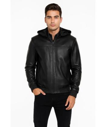 کاپشن چرم طبیعی مردانه چرم مشهد مدل K0626