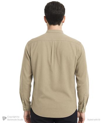 پيراهن آستين بلند لينن مردانه فريولي كد 11125