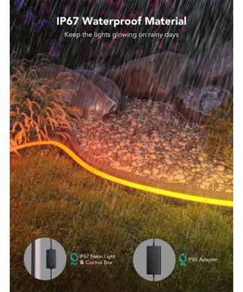 ريسه هوشمند فضاي باز 10 متري گووي مدل RGBIC Outdoor Neon Rope Lights H61A8