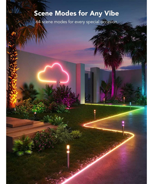 ريسه هوشمند فضاي باز 10 متري گووي مدل RGBIC Outdoor Neon Rope Lights H61A8