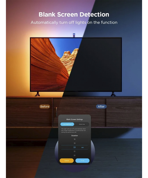 ريسه هوشمند تلويزيون 85-75 اينچ گووي مدل TV Backlight 3 Lite H6099