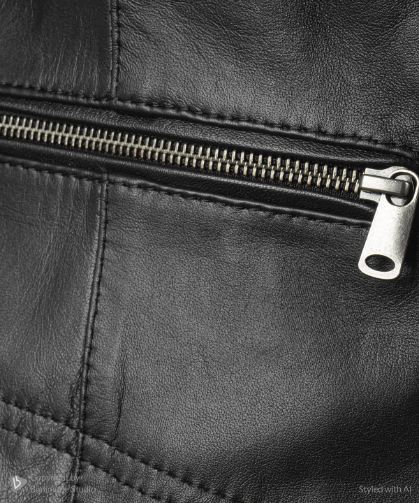 کت زنانه چرم طبیعی نوین چرم Novin Leather مدل باربارا