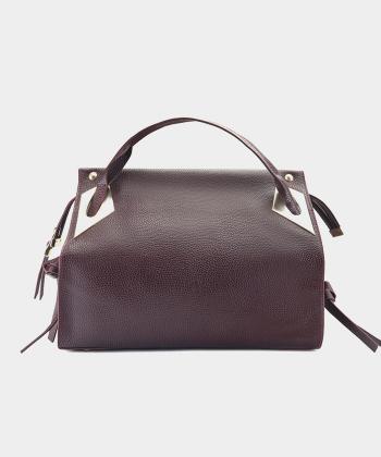 کیف دوشی زنانه چرم طبیعی نوین چرم مدل مونلا