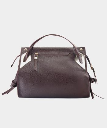 کیف دوشی زنانه چرم طبیعی نوین چرم مدل مونلا