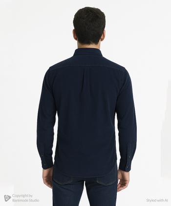 پیراهن آستین بلند مردانه آروما مدل 1104602
