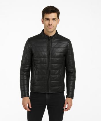 تخفیف كت مردانه چرم طبيعي صاد مدل AE2401