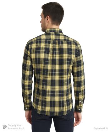 پیراهن آستین بلند مردانه آروما مدل 10402601