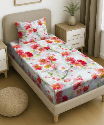 نیم ست ملحفه کشدار یک نفره دو تکه پامیل Pamil کد RH698HS