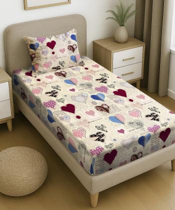 نیم ست ملحفه کشدار یک نفره دو تکه پامیل Pamil کد RI918HS