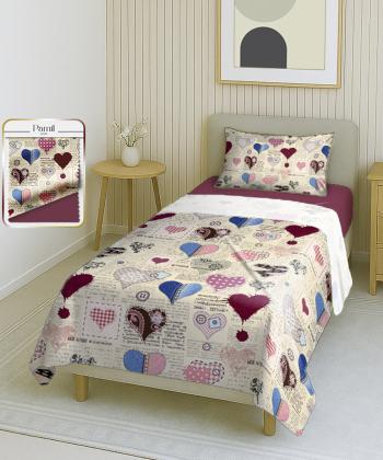 سرویس ملحفه کشدار یک نفره سه تکه پامیل Pamil کد RI918SS