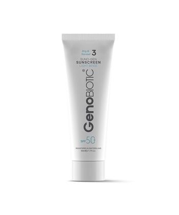 کرم ضدآفتاب رنگی SPF50 ژنوبایوتیک Geno Biotic مدل Suno Gen حجم 50 میلی لیتر