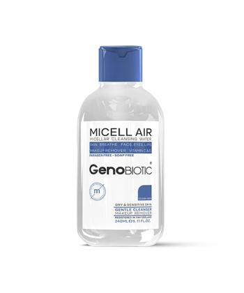 محلول پاک کننده آرایش ژنوبایوتیک Geno Biotic مناسب پوست های خشک و حساس حجم 240 میلی لیتر