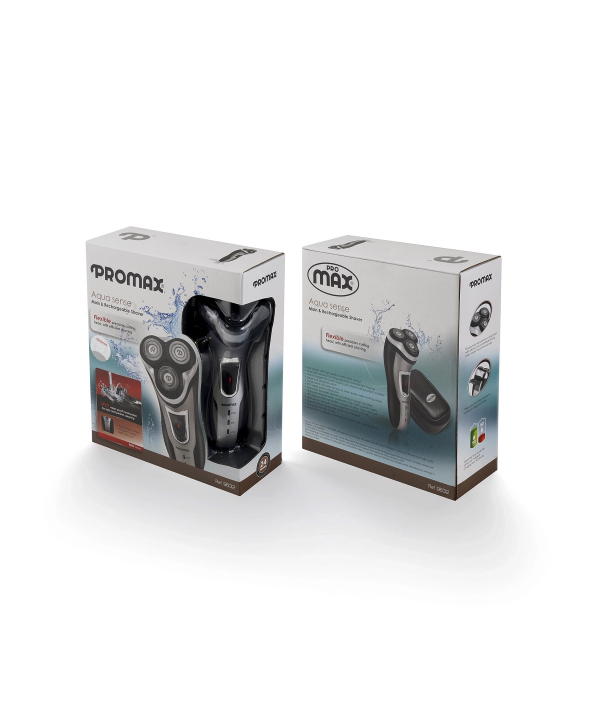 ریش تراش سه تیغ برق و شارژ سه چراغ پرومکس Promax مدل 9632