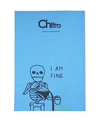 دفتر مشق 80 برگ چیترا طرح اسکلت