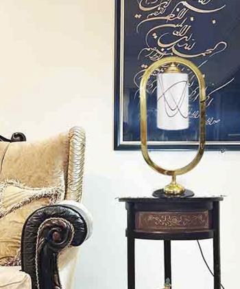 آباژور روميزي آردين فرسام مدل ريما سنگي استوانه