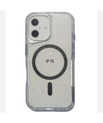 كاور مگ سيف دكمه طرح فلزي آيفون iPhone 16