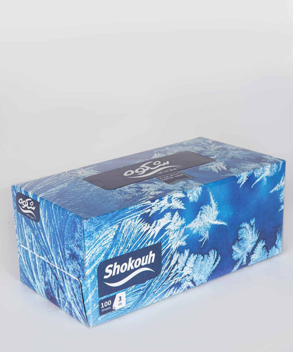 دستمال کاغذی 100 برگ شکوه Shokouh طرح‌دار