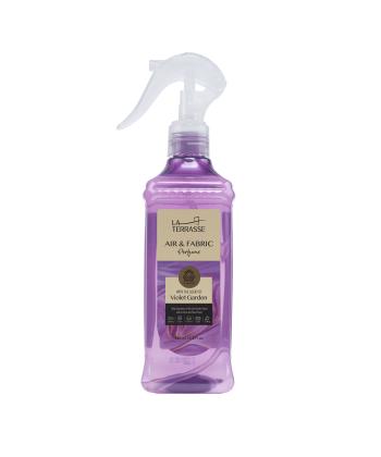 خوشبو کننده محیط و پارچه لاتراس مدل Violet garden حجم 365 میلی لیتر