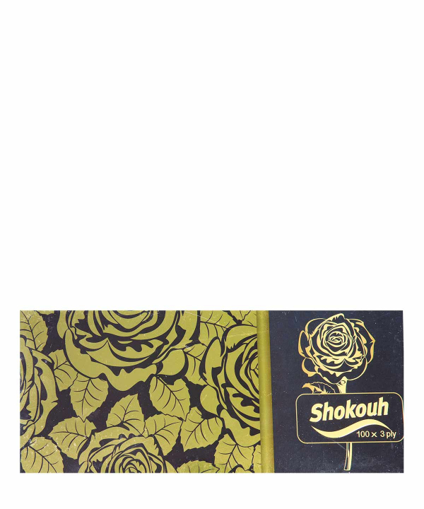 دستمال کاغذی 100 برگ شکوه Shokouh طرح متالایز
