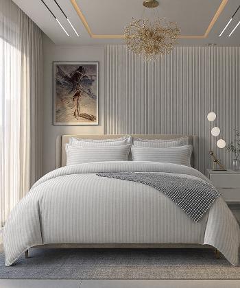 سرویس کاور لحاف شش تکه دونفره دستر مدل هتلی Dasther کد 21122099991601