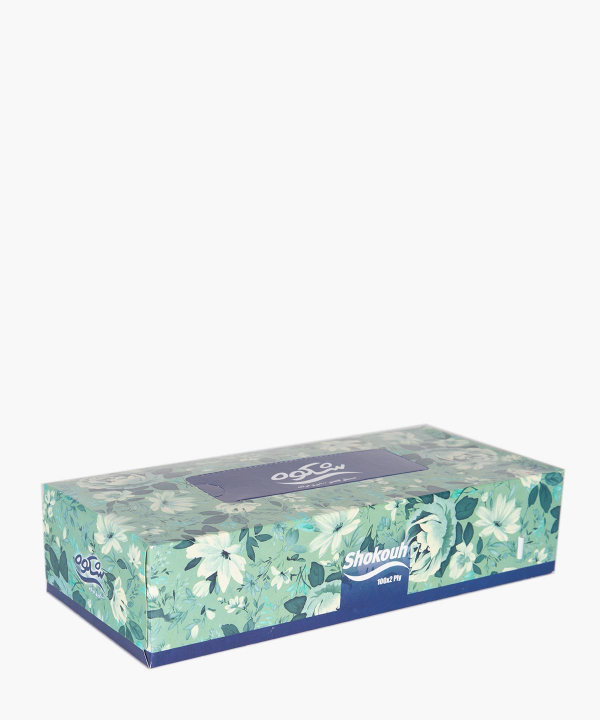 دستمال کاغذی 100 برگ شکوه Shokouh طرح گل
