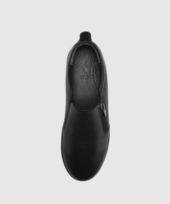 كفش روزمره چرم طبيعي زنانه اورز مدل ميا زيپر