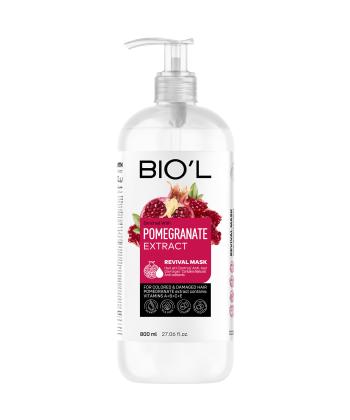 ماسک مو مناسب موهای رنگ شده و آسیب دیده بیول BIOˊL با عصاره انار حجم 800 میلی لیتر