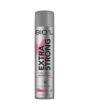 اسپری حالت دهنده مو بیول BIOˊL مدل Extra Strong حجم 250 میلی لیتر