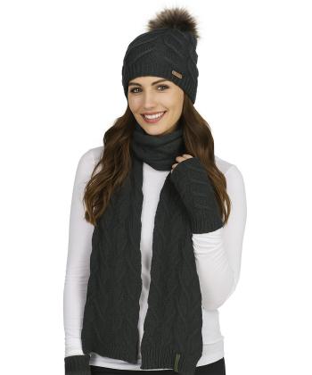 ست كلاه شال و دستكش بافت تارتن كد 313113412