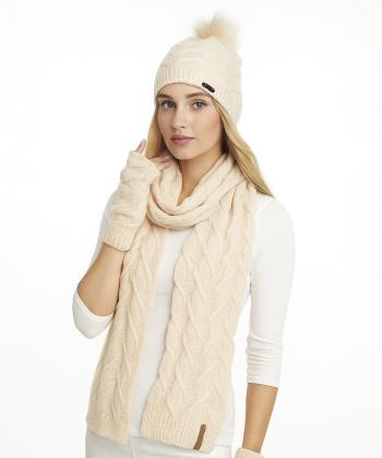 ست كلاه شال و دستكش بافت تارتن كد 313113412