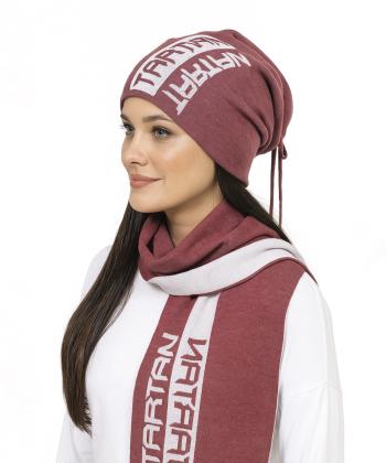 ست كلاه و شال بافت تارتن كد 284200105