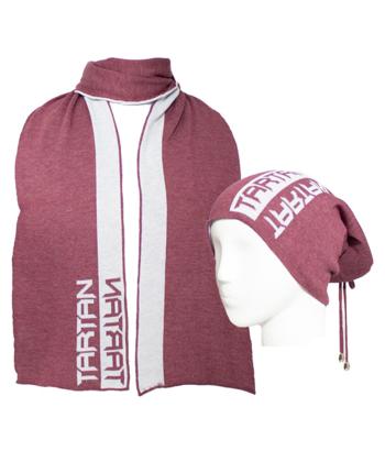 ست كلاه و شال بافت تارتن كد 284200105