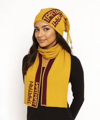 ست كلاه و شال بافت تارتن كد 284200105