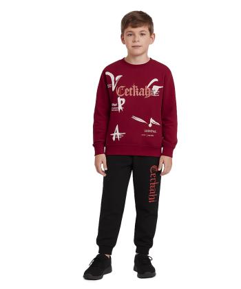 ست سویشرت و شلوار نخی پسرانه مندوست مدل 103700