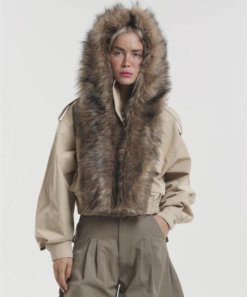 كاپشن کلاه دار زنانه لوسيفر كد WPK200904