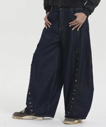 شلوار بگ جين زنانه لوسيفر كد WPN204504