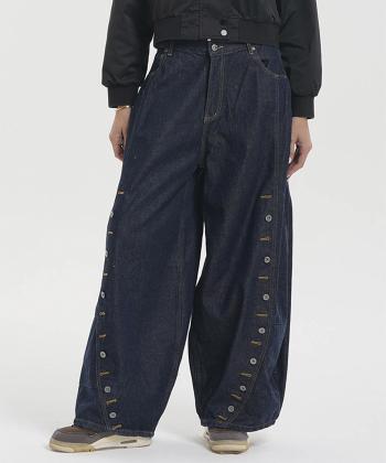 شلوار بگ جين زنانه لوسيفر كد WPN204504