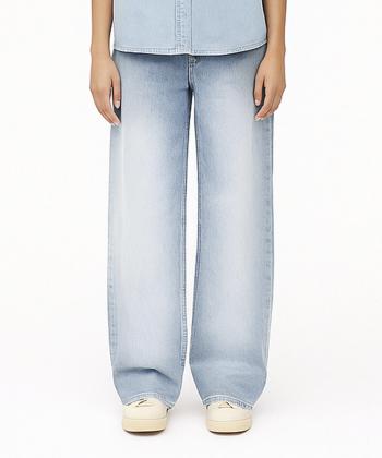 شلوار نيم بگ جين زنانه لوسيفر كد WPN168A04