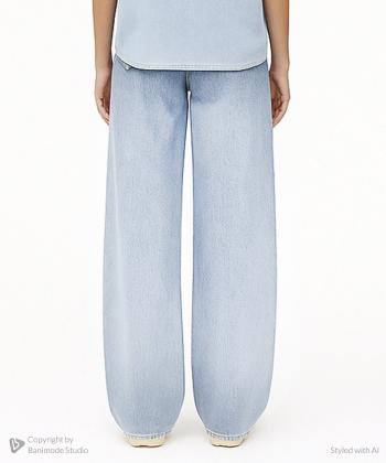 شلوار نيم بگ جين زنانه لوسيفر كد WPN168A04