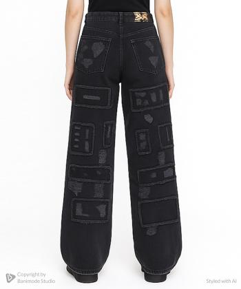 شلوار بگ جين زنانه لوسيفر كد W23378