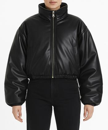 کاپشن چرم زنانه لوسيفر كد WPK203904