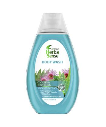 شامپو بدن خنک کننده پوست نعنا و اکالیپتوس هرباسنس حجم 400 میلی لیتر